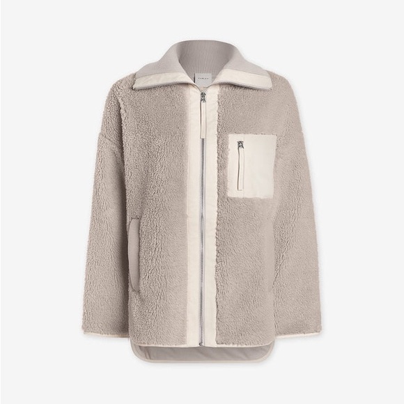 Varley Myla Zip-Through Jacket in Chateau Grey/ Sandshell Size S - Picture 2 of 8